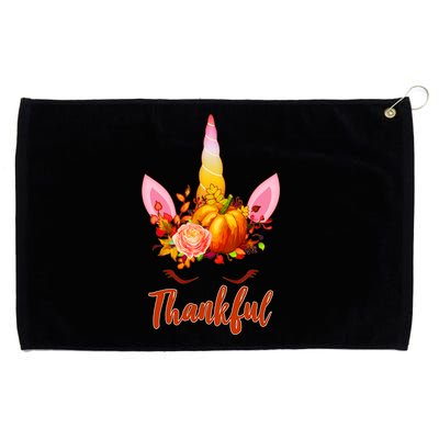 Thankful Unicorn Autumn Grommeted Golf Towel