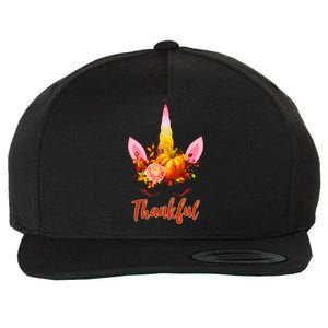 Thankful Unicorn Autumn Wool Snapback Cap