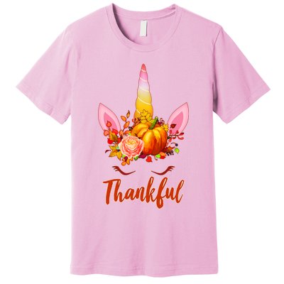 Thankful Unicorn Autumn Premium T-Shirt