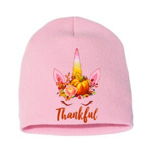 Thankful Unicorn Autumn Short Acrylic Beanie