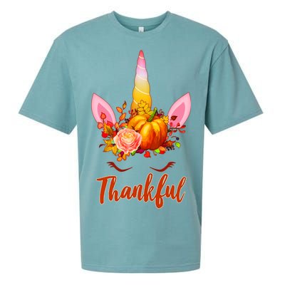 Thankful Unicorn Autumn Sueded Cloud Jersey T-Shirt