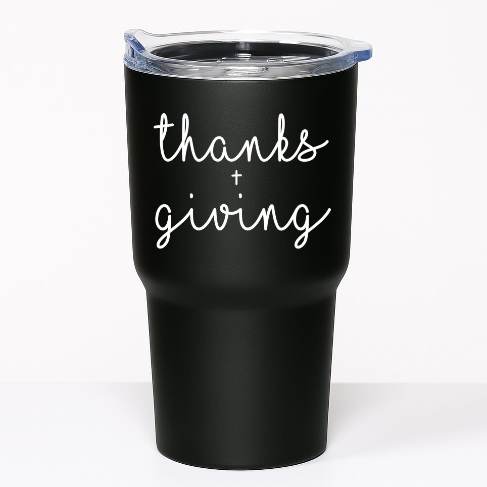 Thanks Plus Giving Cute Thanksgiving Tumbler