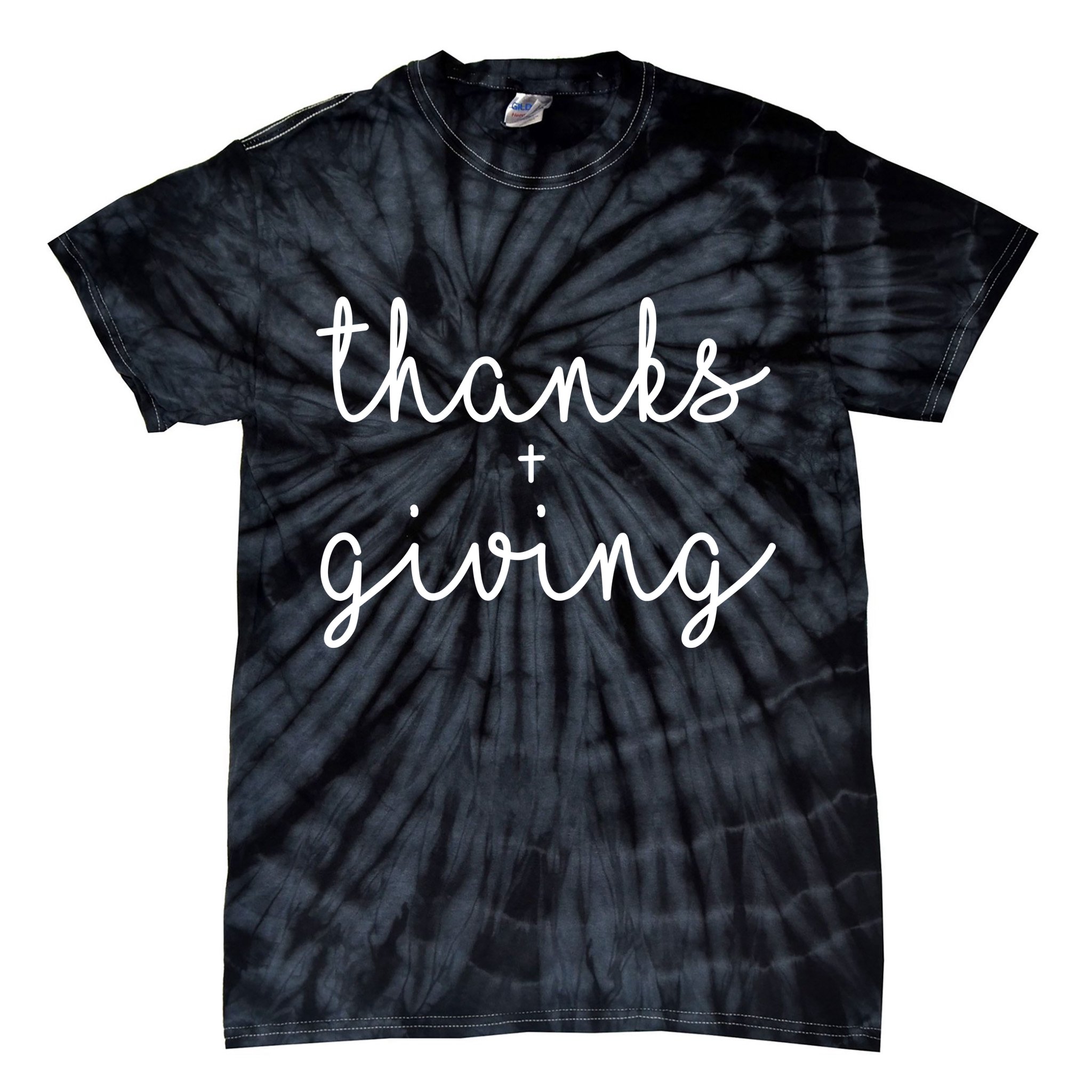 Thanks Plus Giving Cute Thanksgiving Tie-Dye T-Shirt