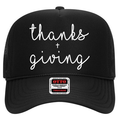 Thanks Plus Giving Cute Thanksgiving Trucker Hat