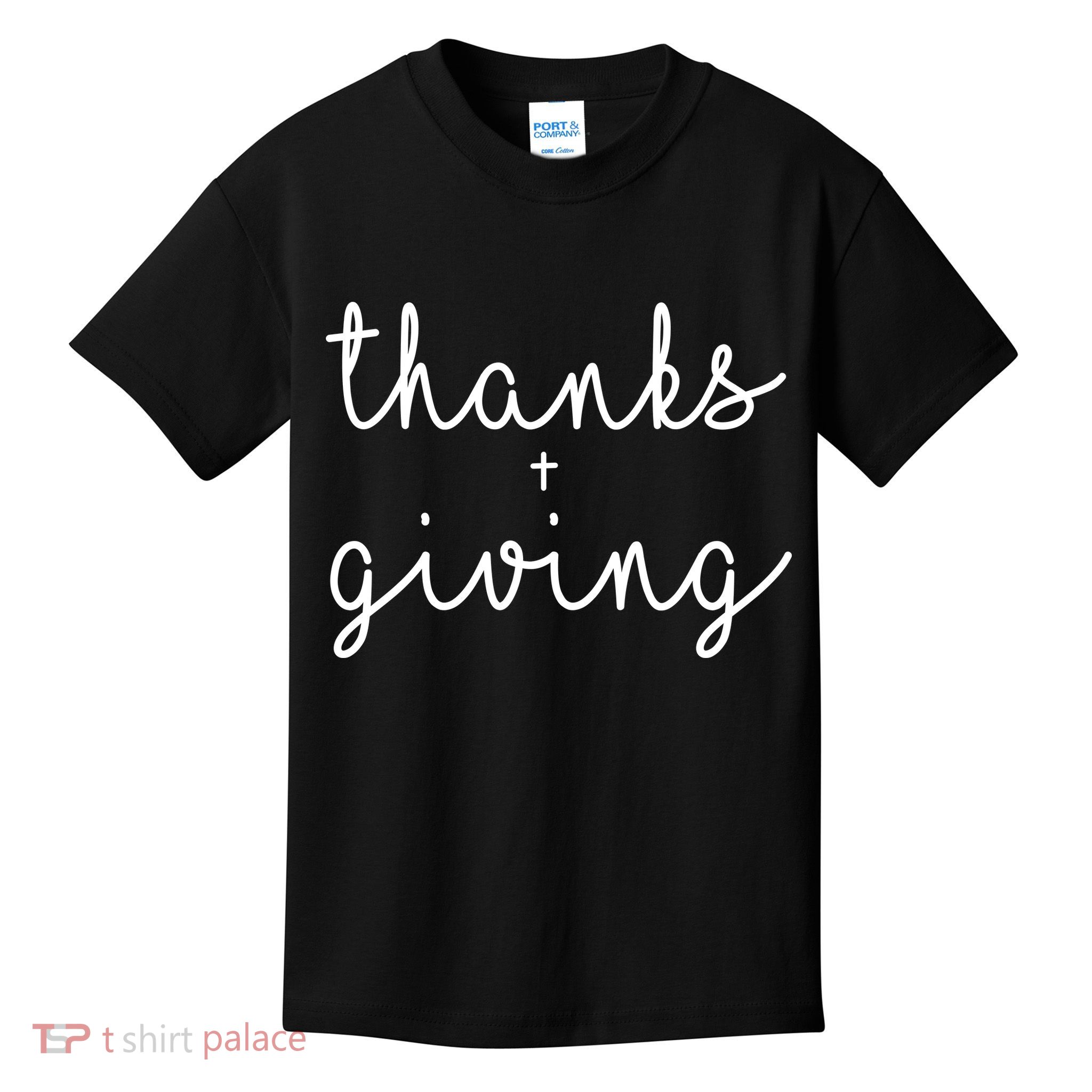 Thanks Plus Giving Cute Thanksgiving Kids T-Shirt
