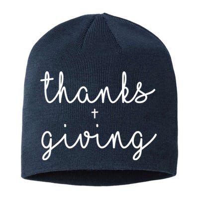 Thanks Plus Giving Cute Thanksgiving Sustainable Beanie