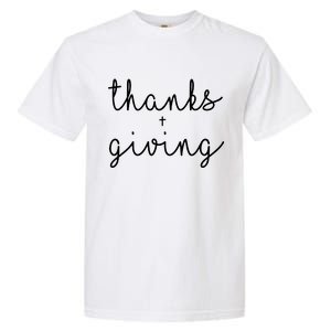 Thanks Plus Giving Cute Thanksgiving Garment-Dyed Heavyweight T-Shirt