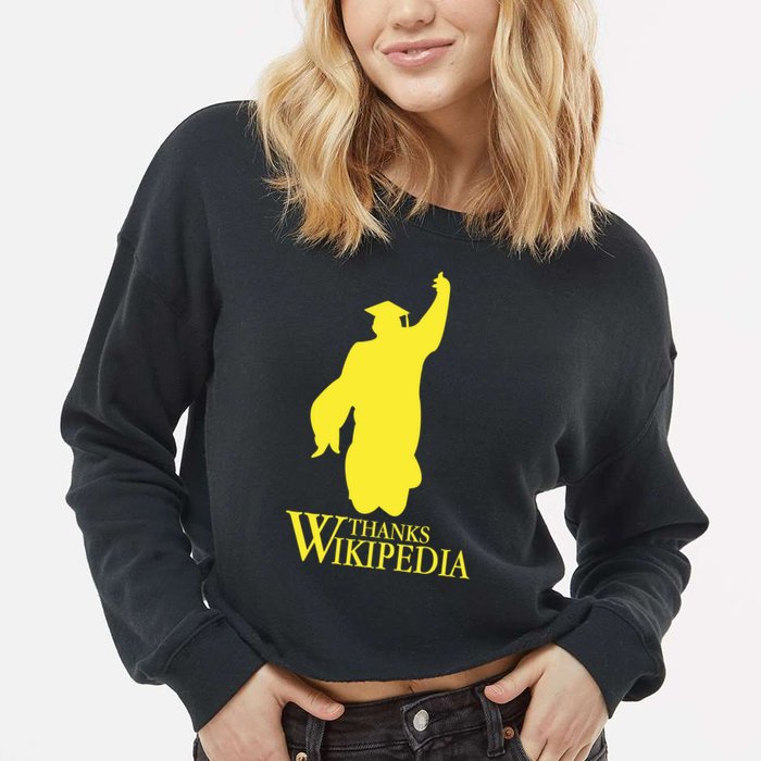 Thanks Wikipedia Cropped Pullover Crew