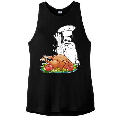 Thanksgiving  Turkey BAE Ladies PosiCharge Tri-Blend Wicking Tank