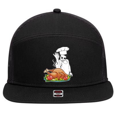 Thanksgiving  Turkey BAE 7 Panel Mesh Trucker Snapback Hat