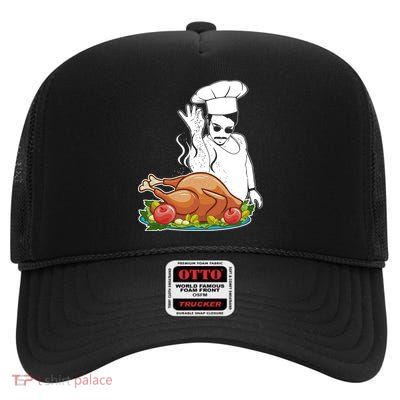 Thanksgiving  Turkey BAE High Crown Mesh Back Trucker Hat