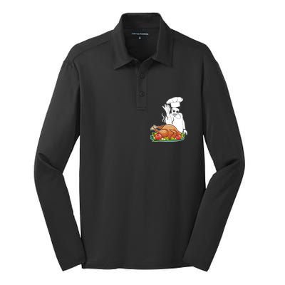 Thanksgiving  Turkey BAE Silk Touch Performance Long Sleeve Polo