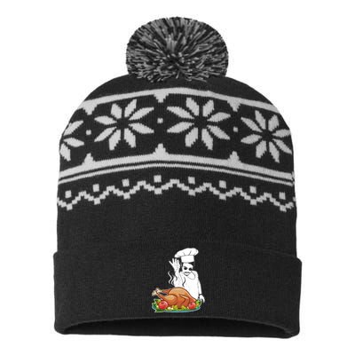 Thanksgiving  Turkey BAE USA-Made Snowflake Beanie