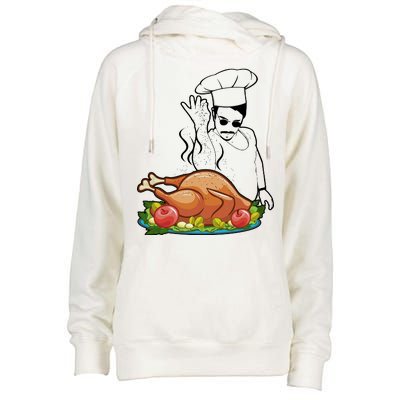 Thanksgiving  Turkey BAE Womens Funnel Neck Pullover Hood