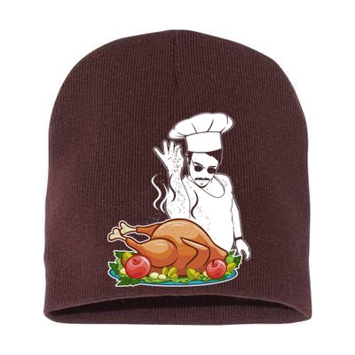 Thanksgiving  Turkey BAE Short Acrylic Beanie