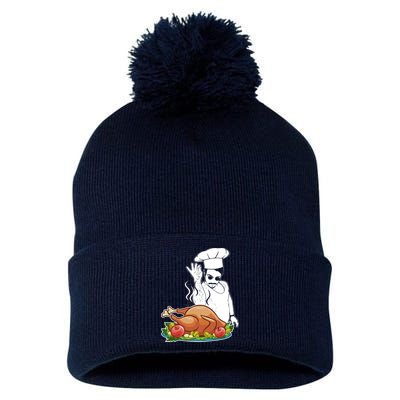 Thanksgiving  Turkey BAE Pom Pom 12in Knit Beanie