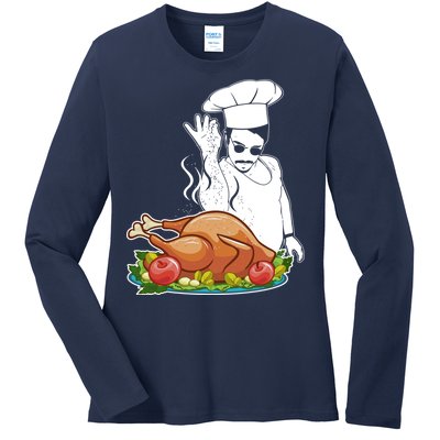 Thanksgiving  Turkey BAE Ladies Long Sleeve Shirt