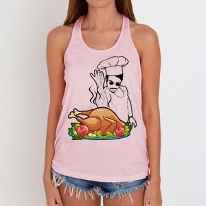 Thanksgiving  Turkey BAE Women's Knotted Racerback Tank