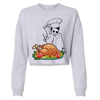 Thanksgiving  Turkey BAE Cropped Pullover Crew