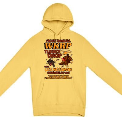 Thanksgiving 1st Annual WKRP Turkey Drop Premium Pullover Hoodie