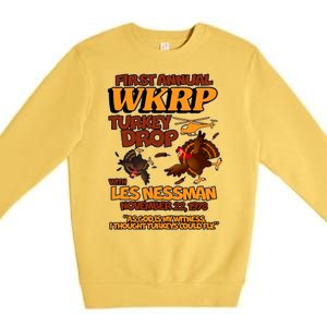 Thanksgiving 1st Annual WKRP Turkey Drop Premium Crewneck Sweatshirt