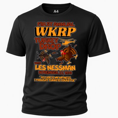 Thanksgiving 1st Annual WKRP Turkey Drop Performance Shirt