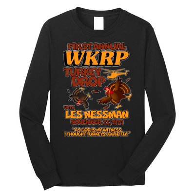 Thanksgiving 1st Annual WKRP Turkey Drop Long Sleeve Shirt