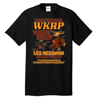 Thanksgiving 1st Annual WKRP Turkey Drop Tall T-Shirt