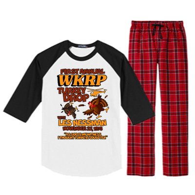 Thanksgiving 1st Annual WKRP Turkey Drop Raglan Sleeve Pajama Set