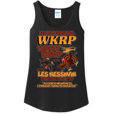 Thanksgiving 1st Annual WKRP Turkey Drop Ladies Essential Tank