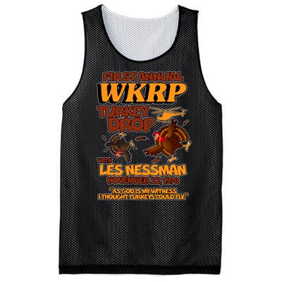 Thanksgiving 1st Annual WKRP Turkey Drop Mesh Reversible Basketball Jersey Tank