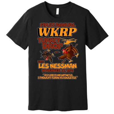 Thanksgiving 1st Annual WKRP Turkey Drop Premium T-Shirt