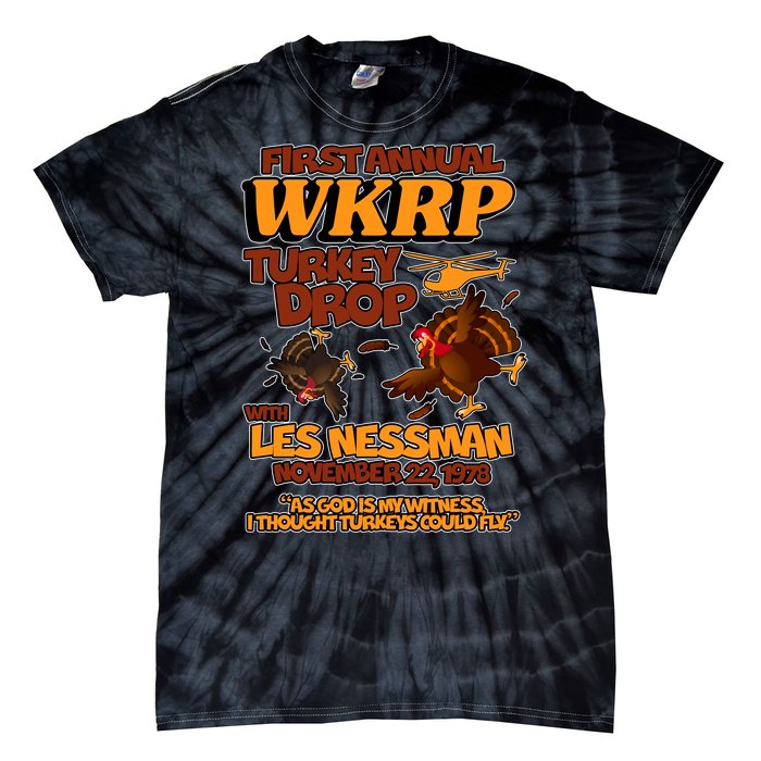 Thanksgiving 1st Annual WKRP Turkey Drop Tie-Dye T-Shirt