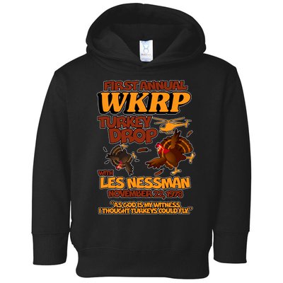 Thanksgiving 1st Annual WKRP Turkey Drop Toddler Hoodie