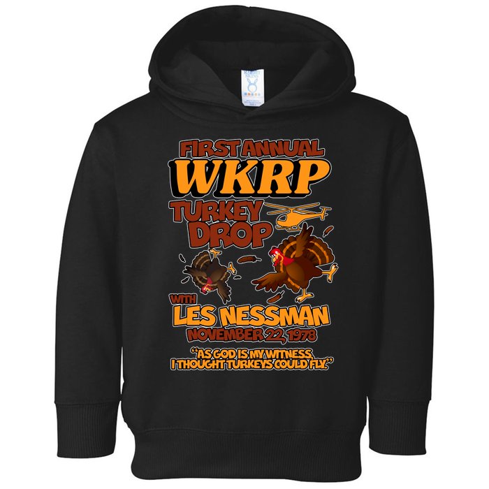 Thanksgiving 1st Annual WKRP Turkey Drop Toddler Hoodie