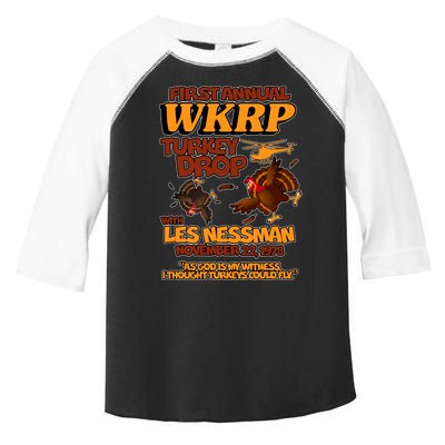 Thanksgiving 1st Annual WKRP Turkey Drop Toddler Fine Jersey T-Shirt