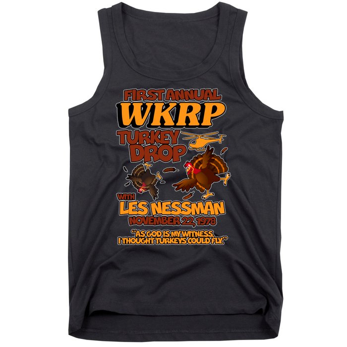 Thanksgiving 1st Annual WKRP Turkey Drop Tank Top