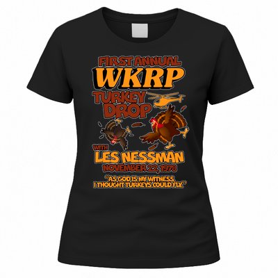 Thanksgiving 1st Annual WKRP Turkey Drop Women's T-Shirt