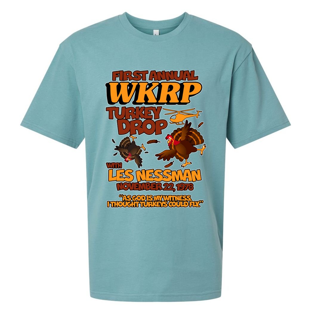 Thanksgiving 1st Annual WKRP Turkey Drop Sueded Cloud Jersey T-Shirt
