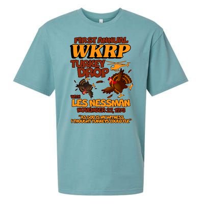 Thanksgiving 1st Annual WKRP Turkey Drop Sueded Cloud Jersey T-Shirt