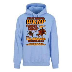 Thanksgiving 1st Annual WKRP Turkey Drop Unisex Surf Hoodie