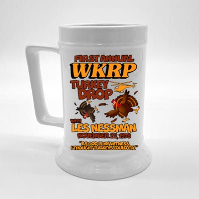 Thanksgiving 1st Annual WKRP Turkey Drop Beer Stein