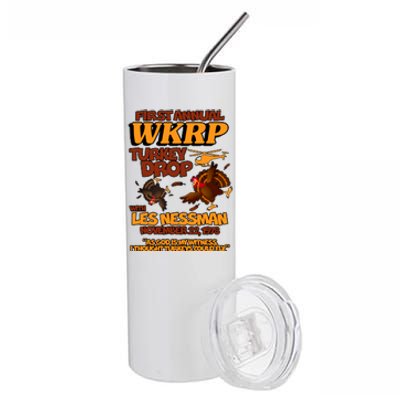 Thanksgiving 1st Annual WKRP Turkey Drop Stainless Steel Tumbler