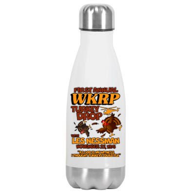 Thanksgiving 1st Annual WKRP Turkey Drop Stainless Steel Insulated Water Bottle