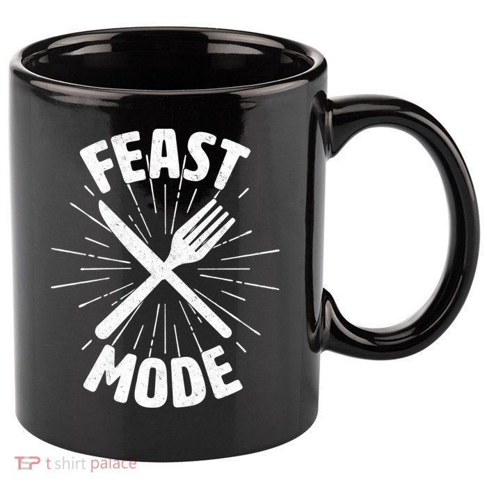 Thanksgiving And Christmas Feast Mode 11oz C Handle Ceramic Mug