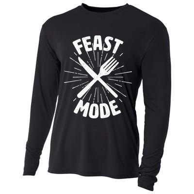 Thanksgiving And Christmas Feast Mode Cooling Performance Long Sleeve Crew
