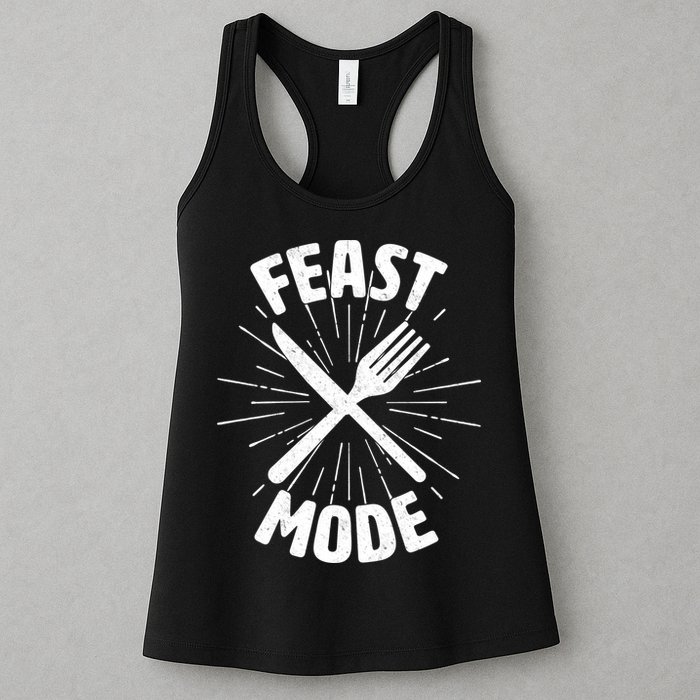 Thanksgiving And Christmas Feast Mode Womens Tank Top
