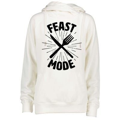 Thanksgiving And Christmas Feast Mode Womens Funnel Neck Pullover Hood