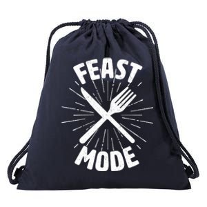 Thanksgiving And Christmas Feast Mode Drawstring Bag