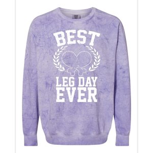 Thanksgiving Best Leg Day Ever Colorblast Crewneck Sweatshirt